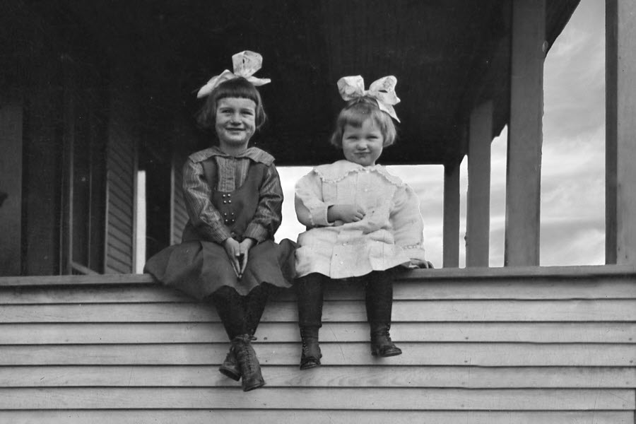 Two Girls on the Porch